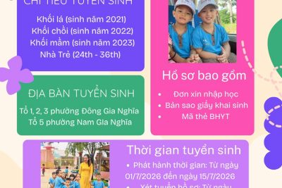 Thông báo tuyển sinh năm học 2026-2027