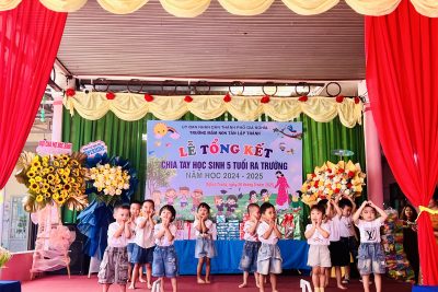 Lễ tổng kết, phat thưởng và lễ ra trường cho học sinh hoàn thành chương trình giáo dục Mầm non 5 tuổi năm học 2024-2025 trường MN Tân Lập Thành