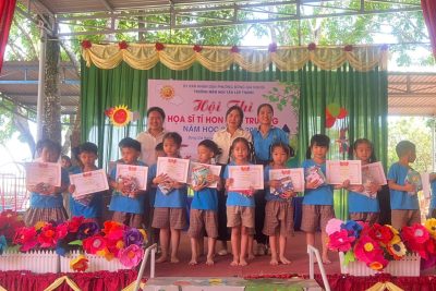 hội thi Hoạ Sĩ Tí Hon trường MN Tân Lập Thành đã diễn ra thành công tốt đẹp, mang lại kết quả cao. Xin chân thành cảm ơn BGH, GV, NV cùng ban đại diện hội cha mẹ học sinh toàn trường đã nhiệt tình hỗ trợ tổ chức giải cho các bạn học hỏi, trao đổi kinh nghiệm.